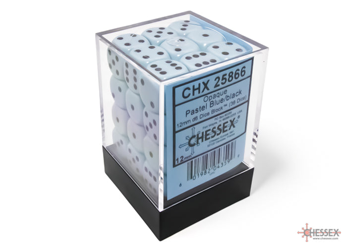 Opaque Pastel Blue/back | 7-Dice, 16mm, 12mm, d10s by Chessex