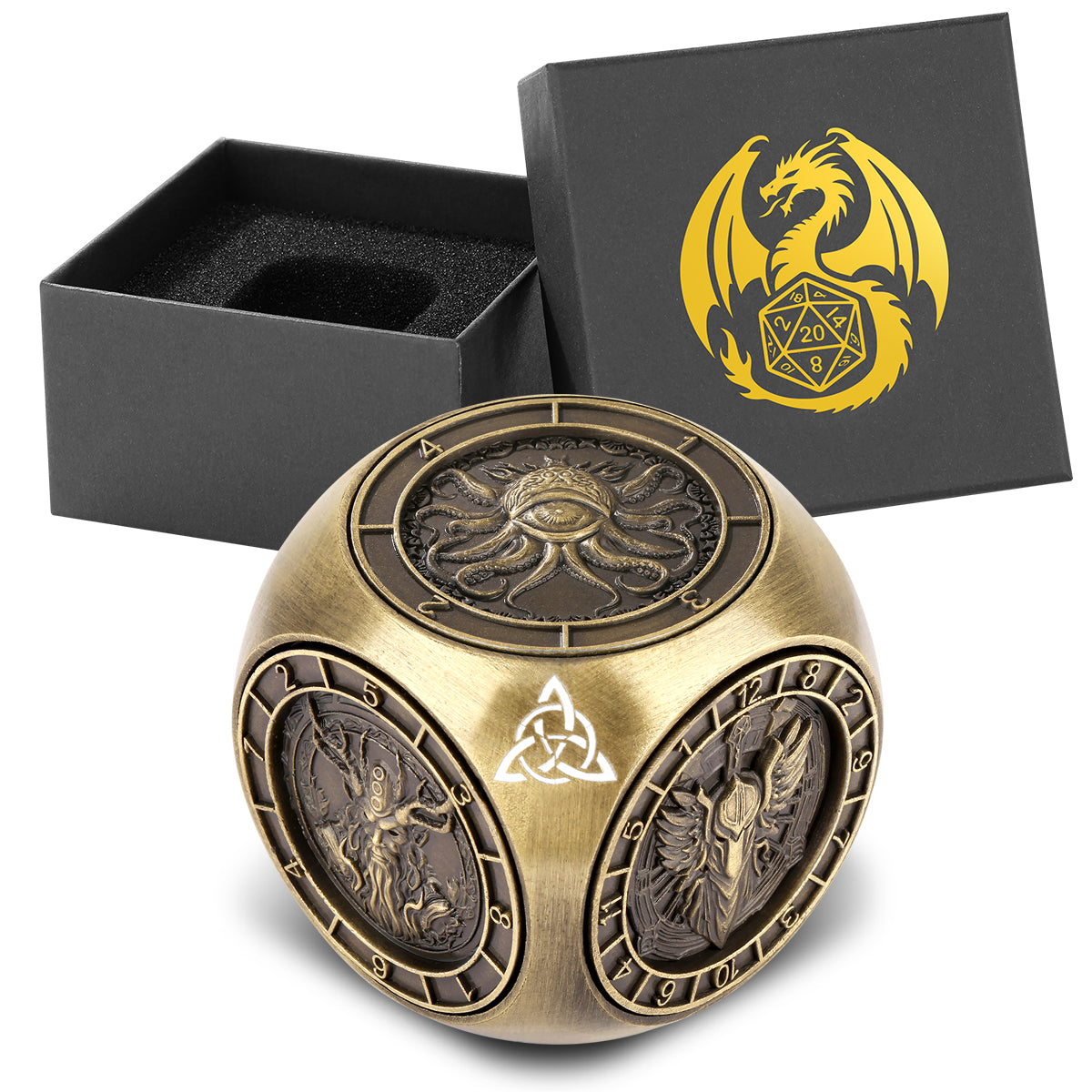 6-sided DND Metal Dice Wheel