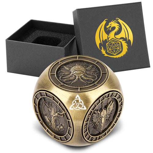 6-sided DND Metal Dice Wheel