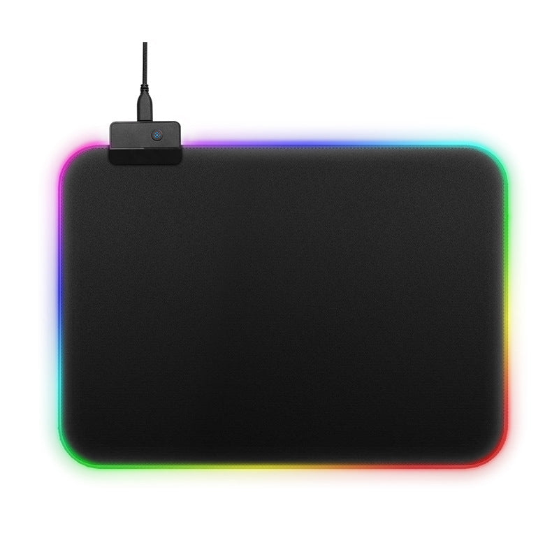 Large RGB Gaming Mouse Pad - LED Backlit Extended Desk Mat with Wrist Rest