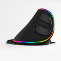 Ergonomic Vertical Gaming Mouse - 6 Buttons with Adjustable DPI & RGB Lighting