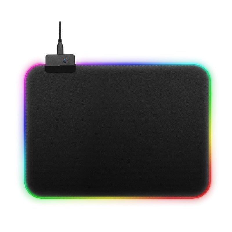 Large RGB Gaming Mouse Pad - LED Backlit Extended Desk Mat with Wrist Rest