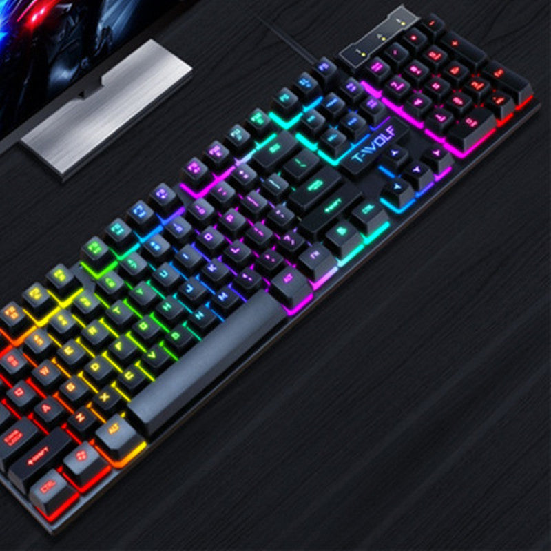 RGB Backlit Gaming Keyboard - USB Wired with Floating Keycaps