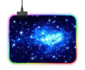 Large RGB Gaming Mouse Pad - LED Backlit Extended Desk Mat with Wrist Rest