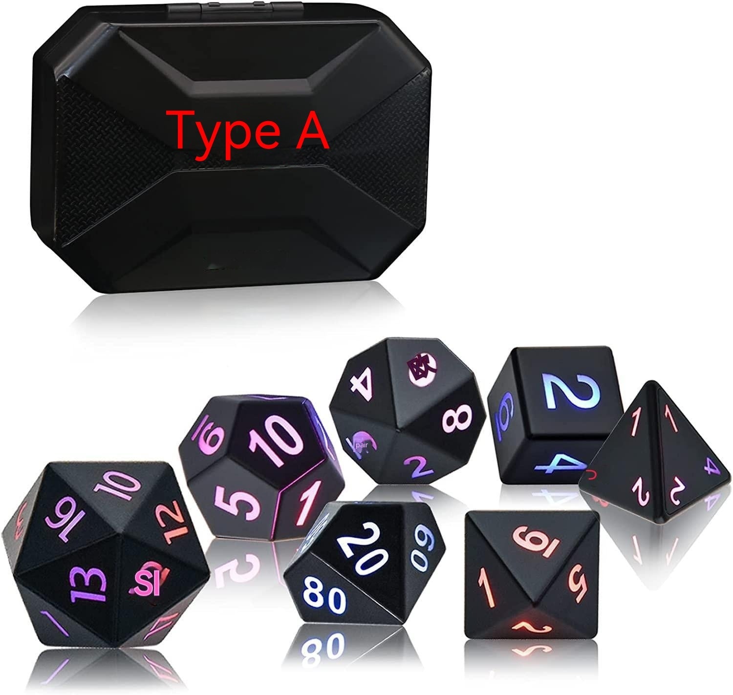 Rechargeable LED Electronic Luminescent Dice- Fancy