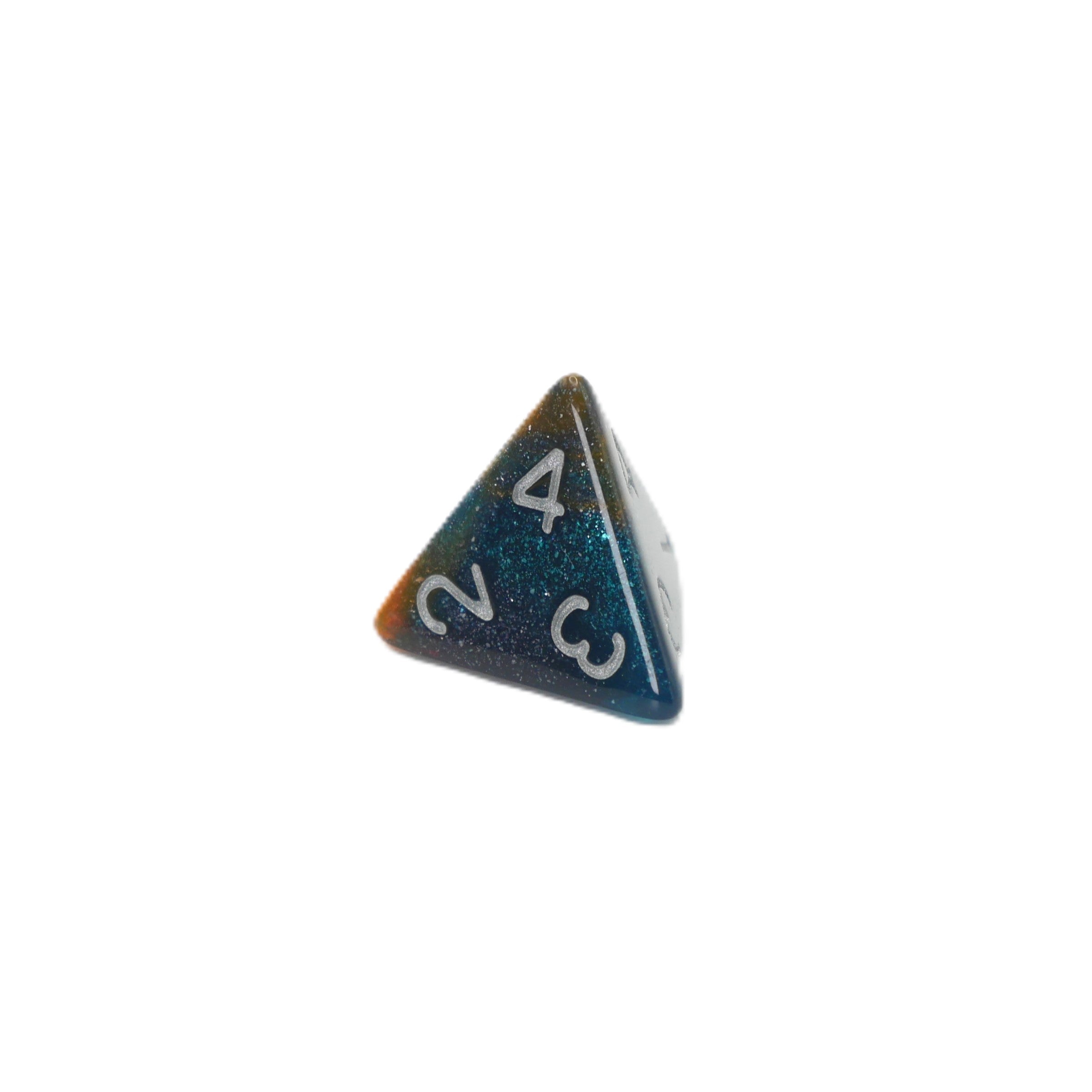 Mysterious Ink - 7 Piece DnD Dice Set | Acrylic RPG Gaming Dice
