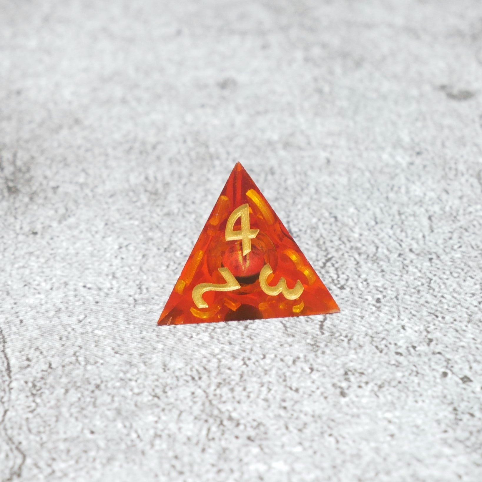 Sauron's Eye — 7-Piece Moving Eye DnD Dice Set | Sharp Edge Acrylic