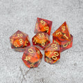 Sauron's Eye — 7-Piece Moving Eye DnD Dice Set | Sharp Edge Acrylic