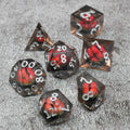 Smaug's Eye — 7-Piece Moving Eye DnD Dice Set | Sharp Edge Acrylic