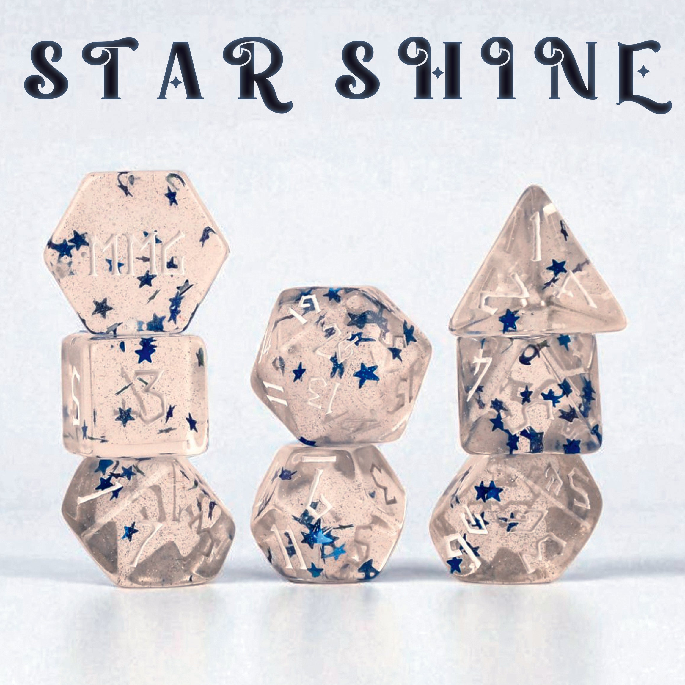 Star Shine Resin Dice Set