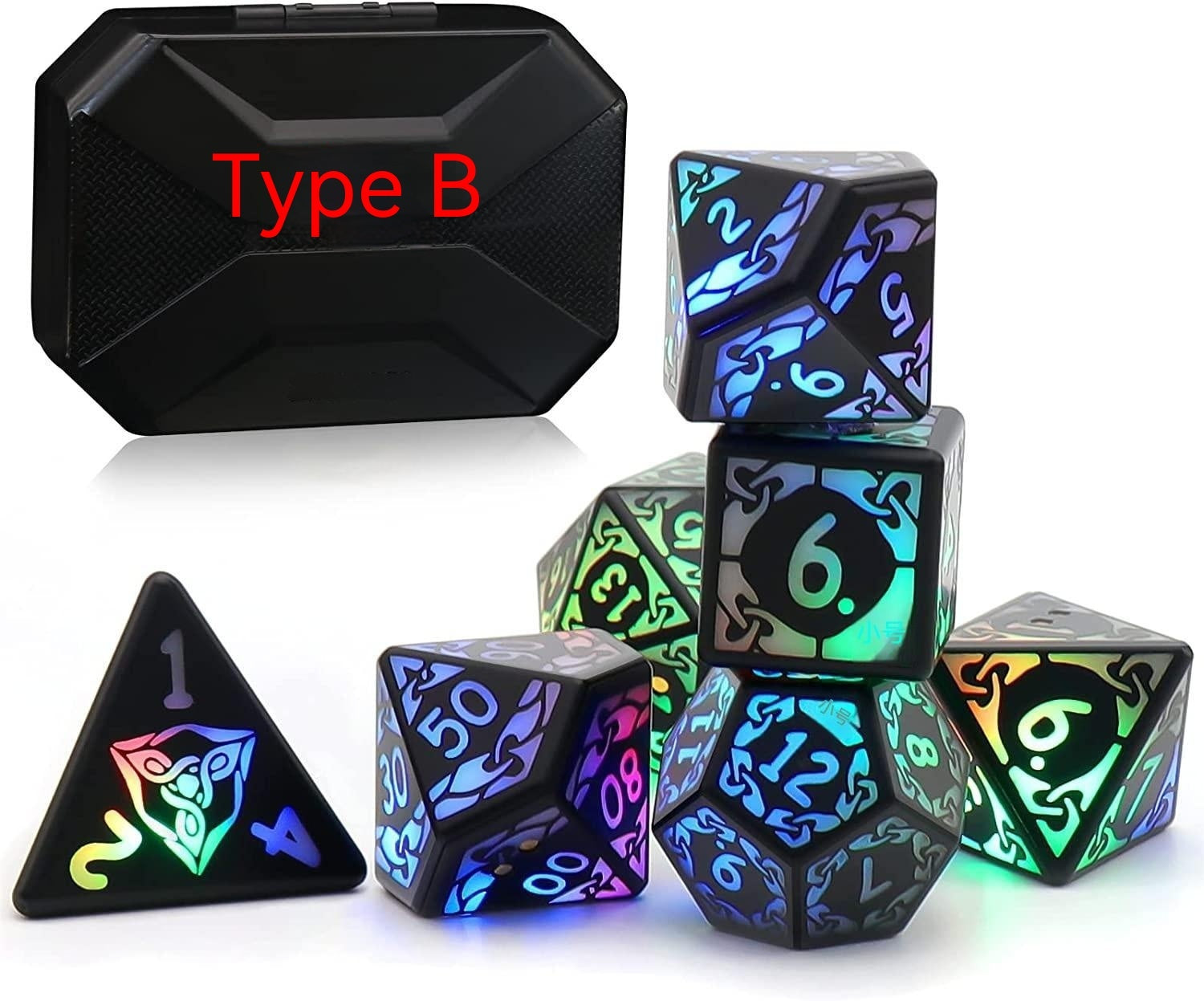 Rechargeable LED Electronic Luminescent Dice- Fancy