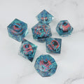 Cthulhu's Eye — 7-Piece Moving Eye DnD Dice Set | Sharp Edge Acrylic