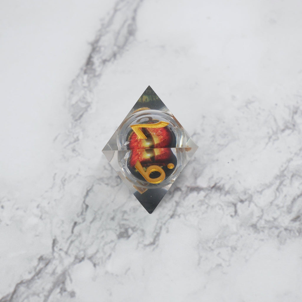 Xanathar's Eye — 7-Piece Moving Eye DnD Dice Set | Sharp Edge Acrylic