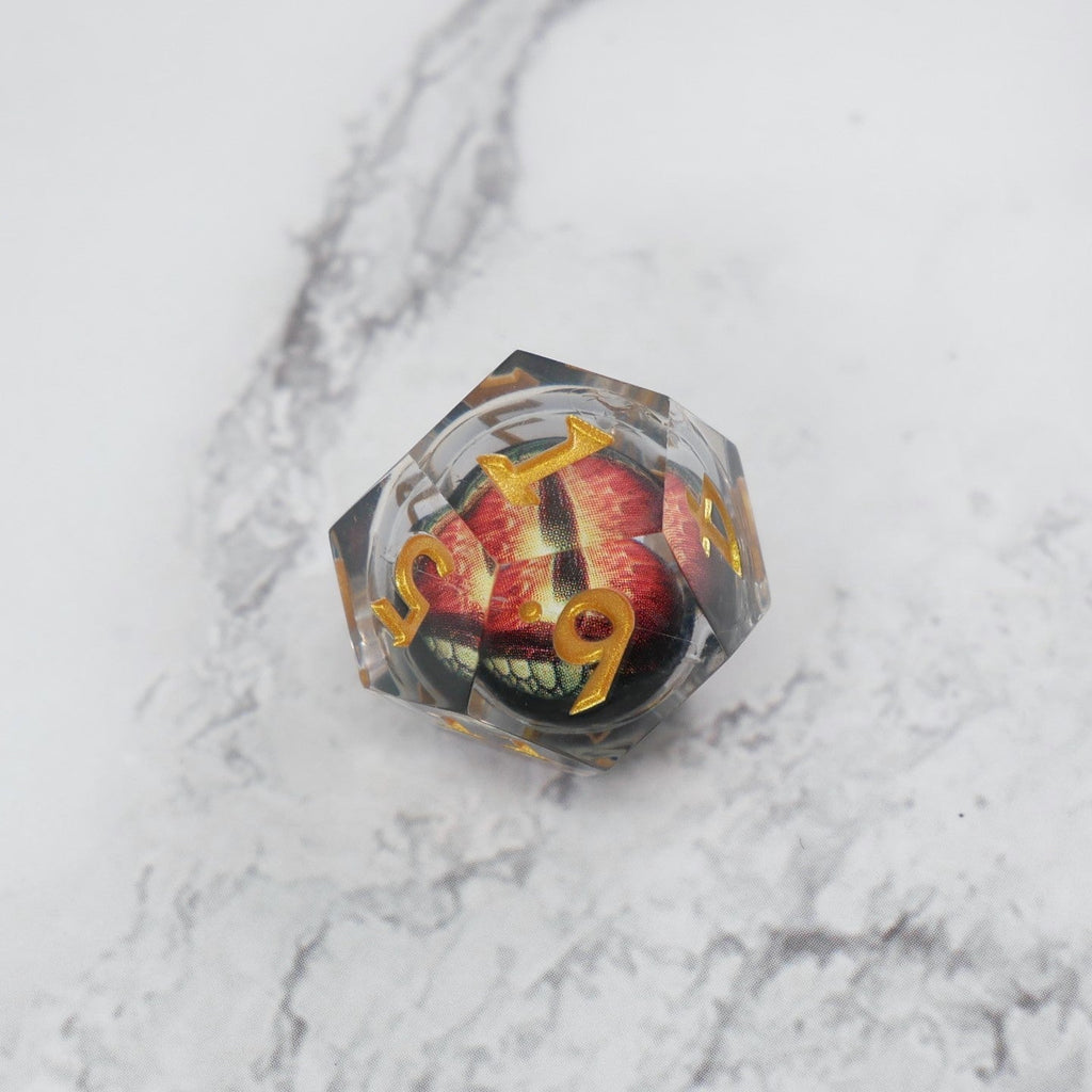 Xanathar's Eye — 7-Piece Moving Eye DnD Dice Set | Sharp Edge Acrylic